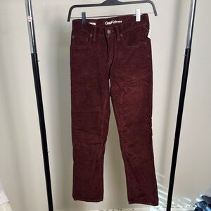 New with Tags Gap Kids Burgundy Maroon Corduroy Original Slim Pants Size 14